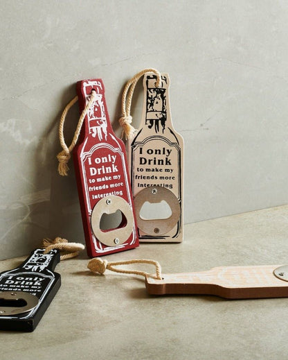 Drink To Make Friends Interesting Bottle Opener | 2 x 1 x 6 inches | Set of 2