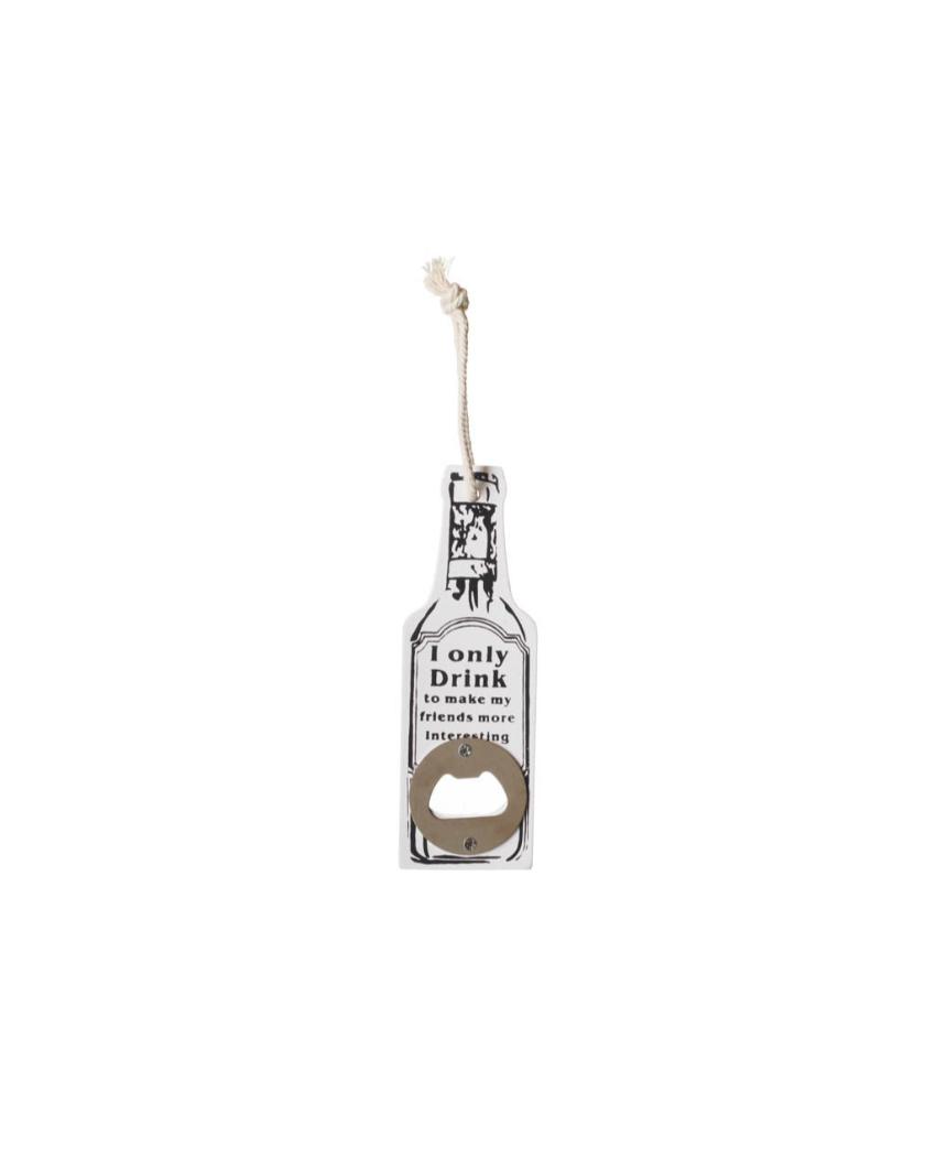 Drink To Make Friends Interesting Bottle Opener | 2 x 1 x 6 inches | Set of 2