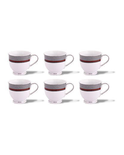 Burgundy Porcelain Cup & Saucer Set