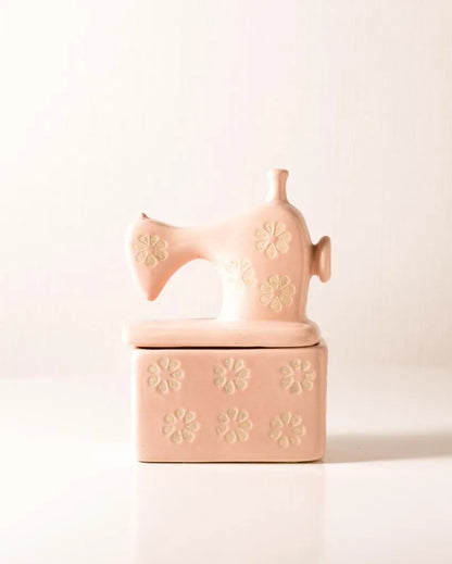 Ira Sewing Machine Ceramic Trinket Box