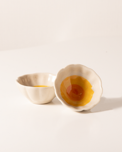 Kiya Ceramic Dip Bowls | Set of 2 | 25 ml