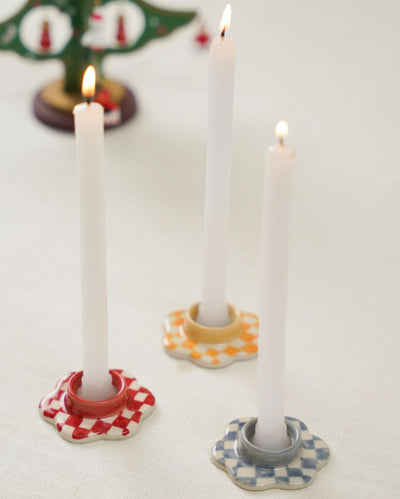 Misha Ceramic Candle Holders | Set of 3 | 2.3 inches