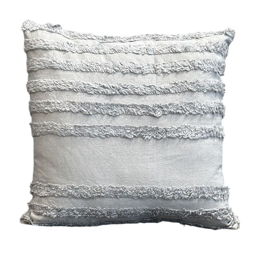 Unique Stripe Pattern Tufted Cushion Cover | Set of 2 | 16x16 Inches