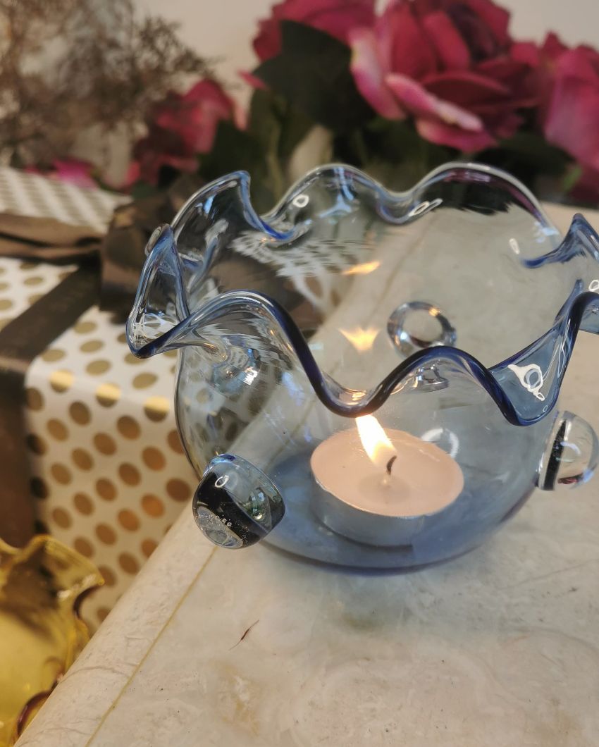 Calisto Handblown Glass Tea Light Holder