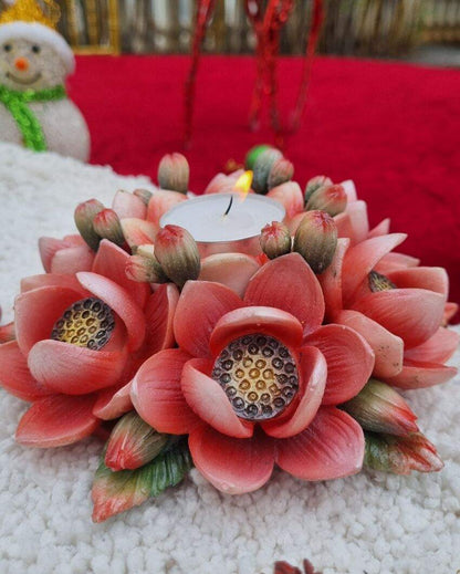 Multi Lotus Bouquet Tealight | 14 X 6 Inches