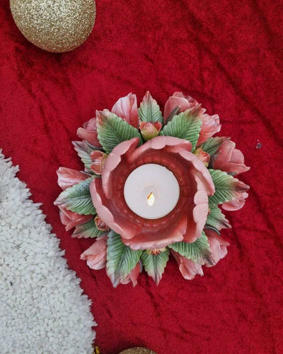 Exotic Peony Tealight Holder | 16 X 7 Inches