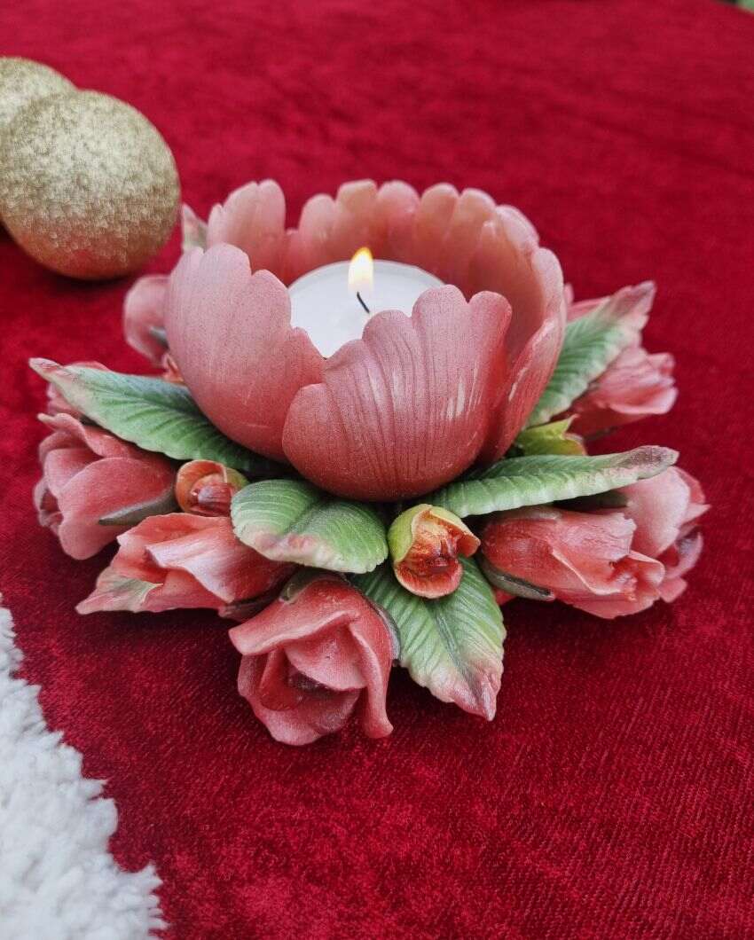 Exotic Peony Tealight Holder | 16 X 7 Inches