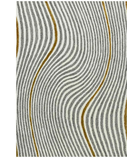 Wave Colorful Wool & Viscose Striped Hand-Tufted Rug Carpet