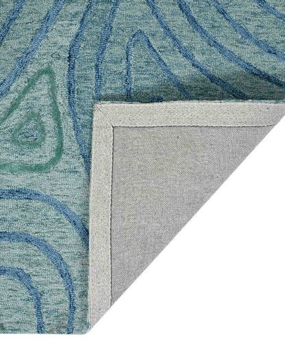 Aqua Canyan Hand Tufted Wool & Viscose Carpet | 6x4 ft 6 x 4 ft