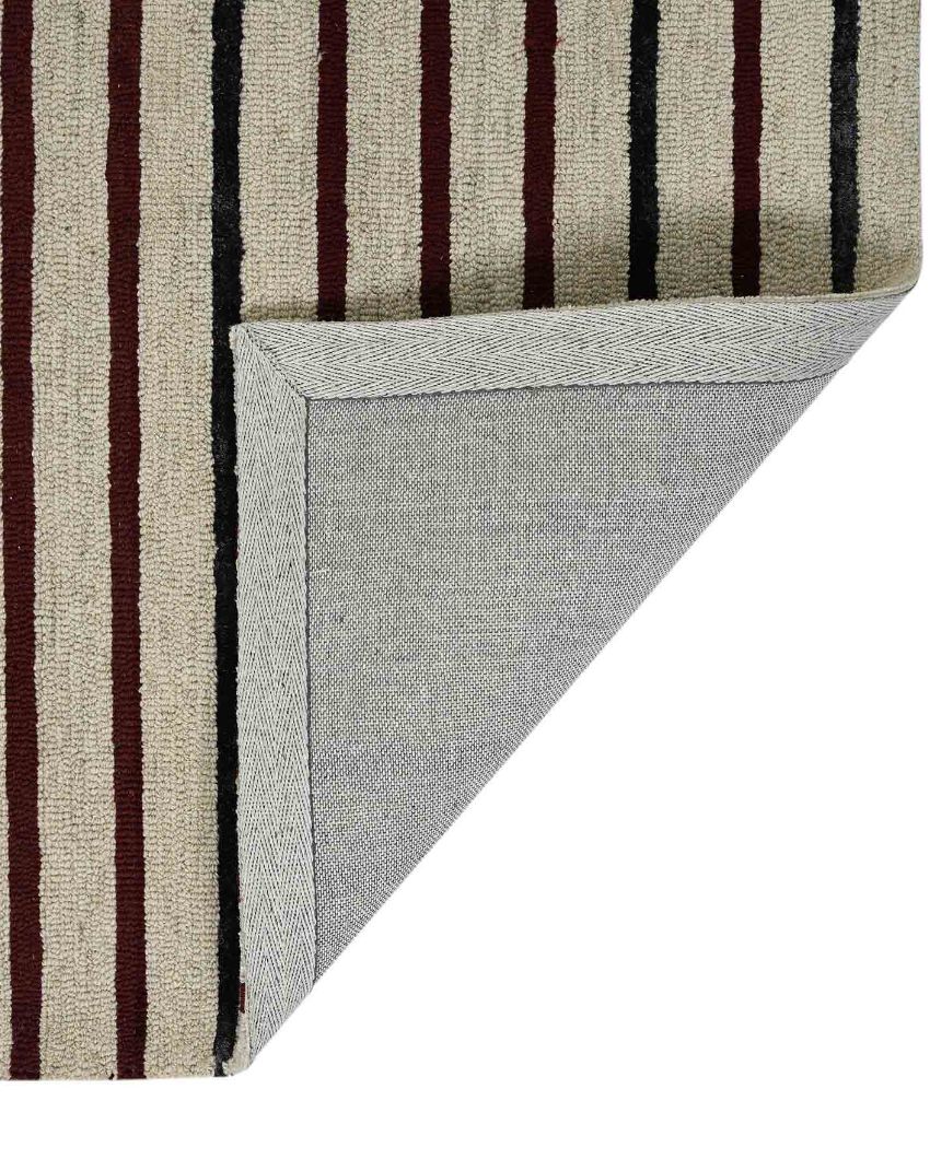 Ivory Canyan Hand Tufted Wool & Viscose Carpet | 6x4 ft 6 x 4 ft