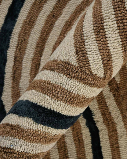 Green Brown Wool & Viscose Canyan Hand Tufted Carpet | 6x4, 8x5 ft 6 x 4 ft