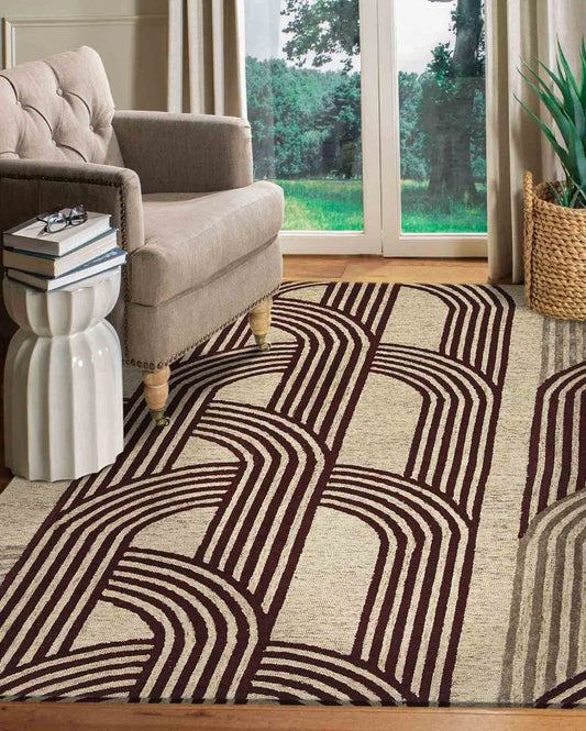 Red Robin Canyan Hand Tufted Wool & Viscose Carpet | 6x4, 8x5 ft 6 x 4 ft