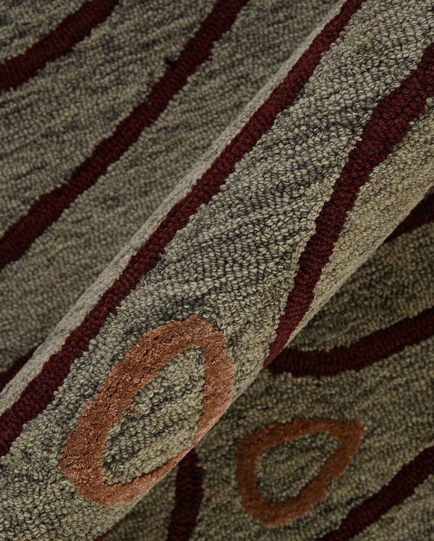 Green Wool & Viscose Canyan Hand Tufted Carpet | 6x4, 8x5 ft 6 x 4 ft