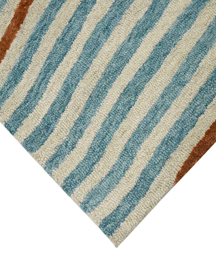 Ivory Wool & Viscose Canyan Hand Tufted Carpet | 6x4, 8x5 ft 6 x 4 ft