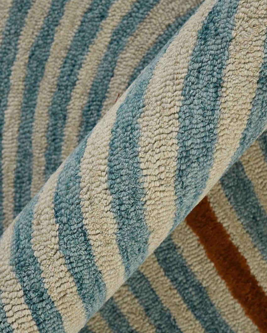 Ivory Wool & Viscose Canyan Hand Tufted Carpet | 6x4, 8x5 ft 6 x 4 ft