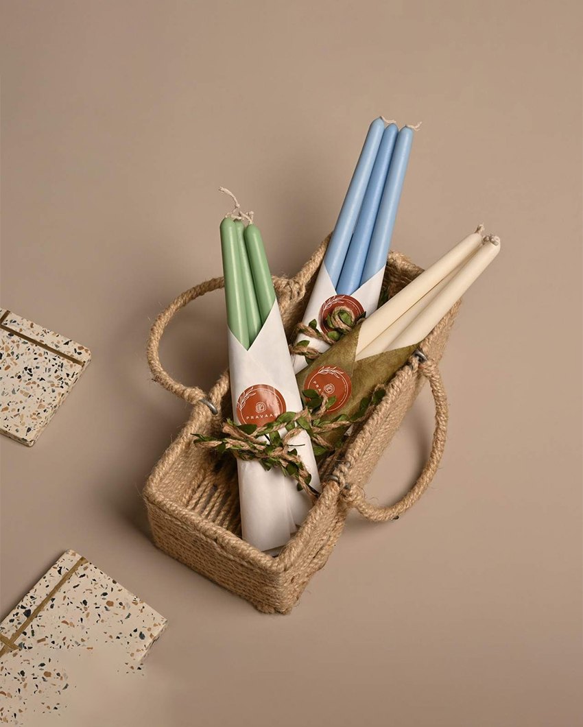 Premium Tall Unscented Taper Candle | 10 inches