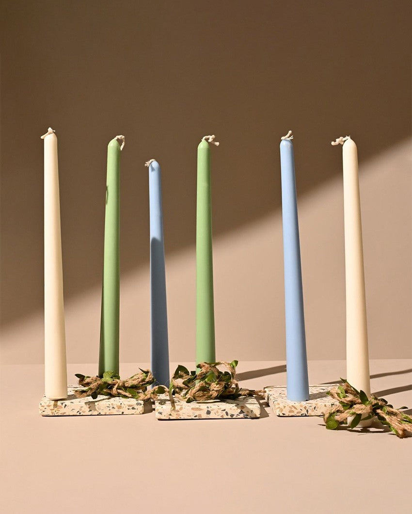Premium Tall Unscented Taper Candle | 10 inches