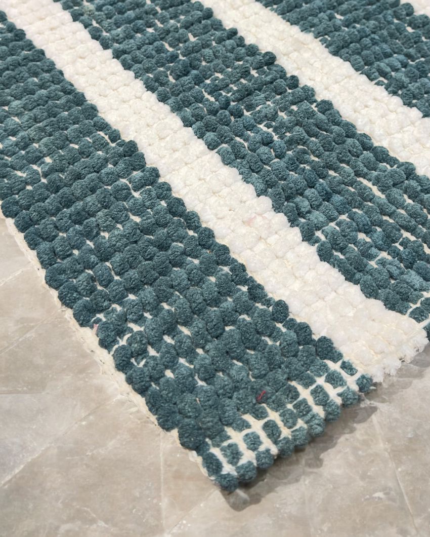 Stylish Pebble Bubble Loop Design Bathmat | 30 x 18 inches