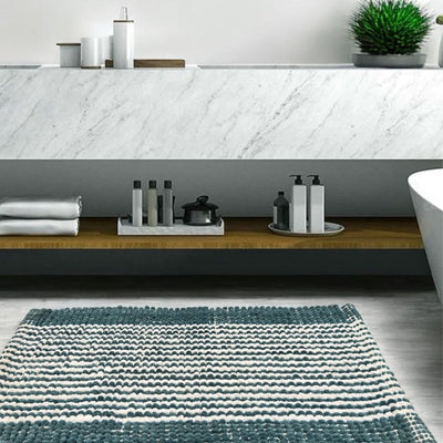 Elevate Your Space Pebble Bubble Loop Design Bathmat | 30 x 18 inches