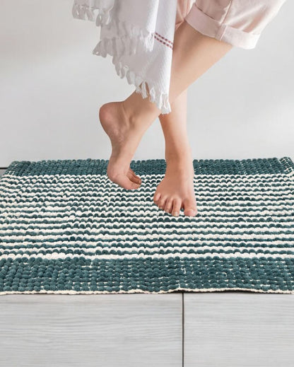 Elevate Your Space Pebble Bubble Loop Design Bathmat | 30 x 18 inches