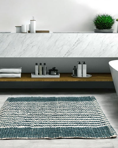 Elevate Your Space Pebble Bubble Loop Design Bathmat | 30 x 18 inches