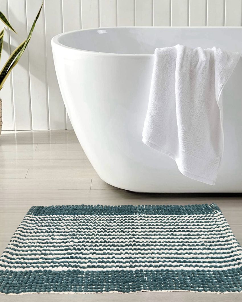 Elevate Your Space Pebble Bubble Loop Design Bathmat | 30 x 18 inches