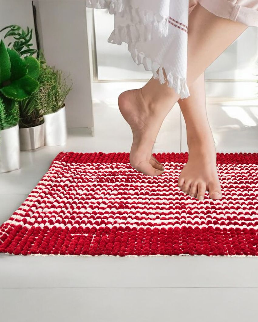 Modern Pebble Bubble Loop Bathmat | 30 x 18 inches