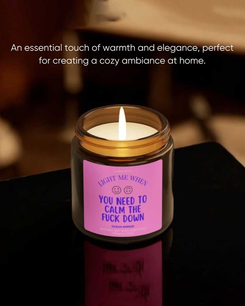 Calm Bliss Valentine Love Candles Ocean Breeze Soy Wax Candle | 3 x 3 inches | 150ml