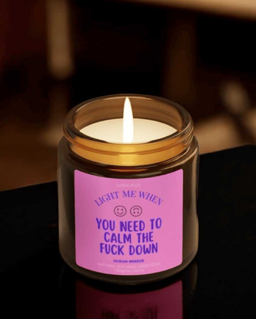 Calm Bliss Valentine Love Candles Ocean Breeze Soy Wax Candle | 3 x 3 inches | 150ml
