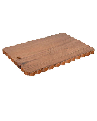 Stylish Rectangle Design Brown Shade Chopping Board | 18 x 12 inches