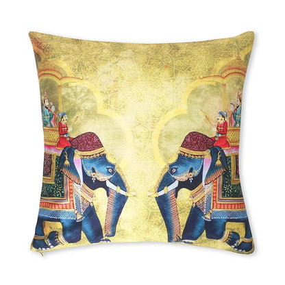 Carmelo  Ethnic Design Silk Dupion Cushion Covers | Set Of 2 Default Title