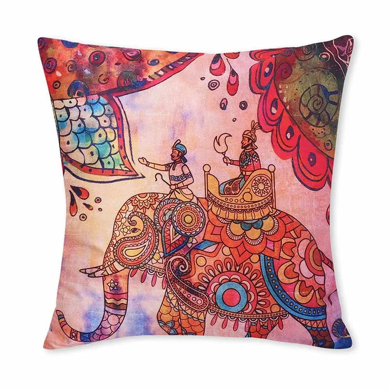 Fernado  Ethnic Design Silk Dupion Cushion Covers | Set Of 2 Default Title