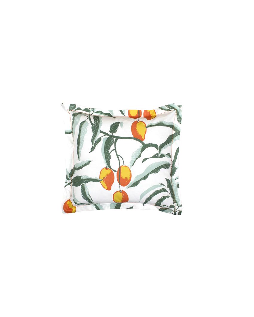 Orange Amra Cotton Cushion Cover | Single | 16 x 16 Inches