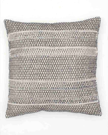 Blue Hammock Beach Cotton Cushion Cover | 16 X 16 Inches