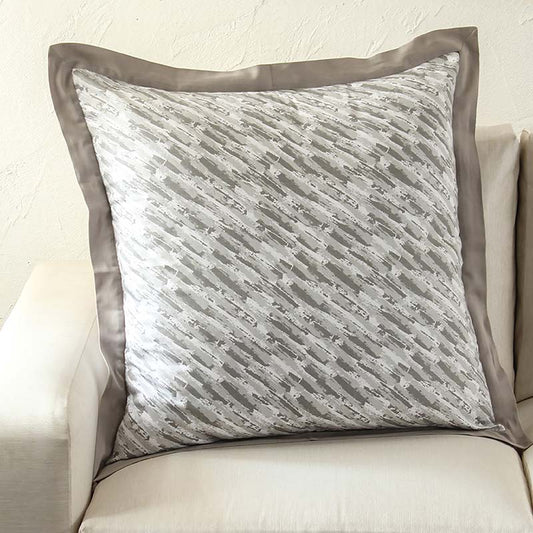 Grey Tulika Cushion Cover | 24 x 24 Inches Default Title