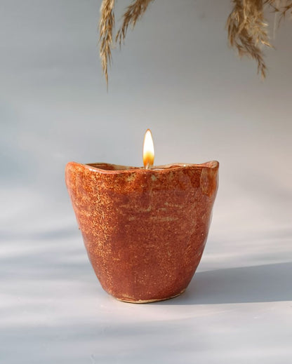 Twilight Glow Orange Soy Wax Candle | 2 x 3 inches