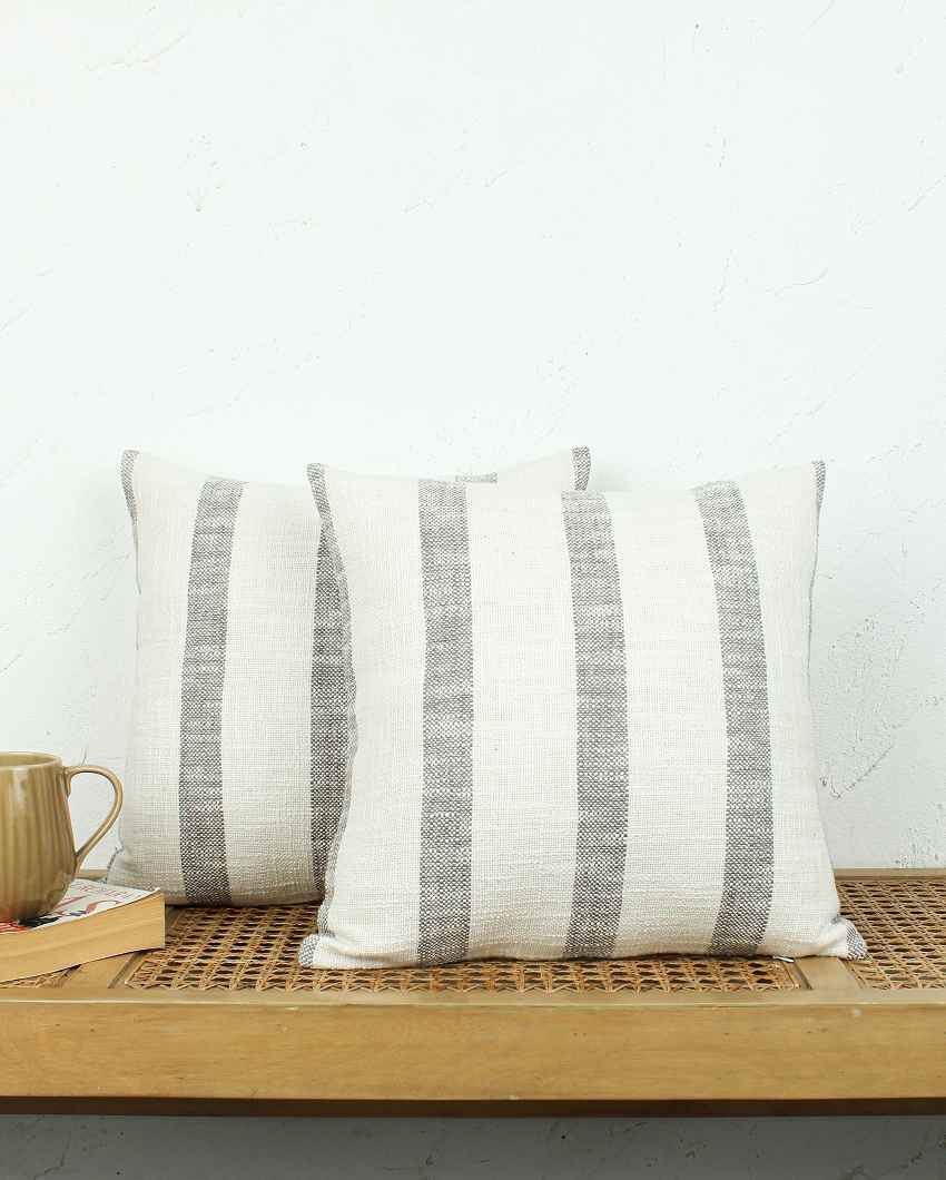 Handcrafted Block Design Cushion Covers | Set of 2 | 16 x 16 inches