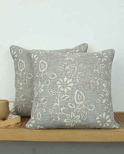 Charming Botanical Garden Cushion Covers | Set of 2 | 20 x 20 inches