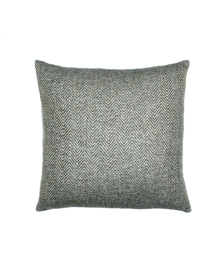 Chevron Black Stylish Cushion Covers | Set of 2 | 16 x 16 inches