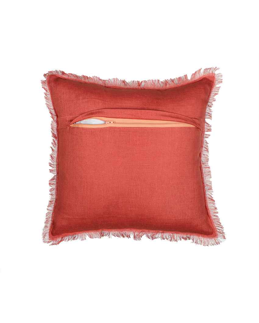 Meher Rust Modern Cushion Covers | Set of 2 | 16 x 16 inches