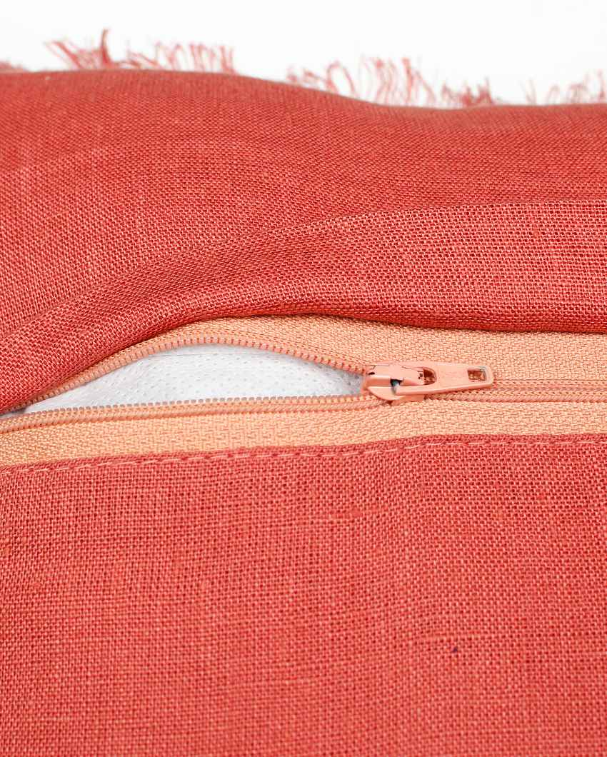 Meher Rust Modern Cushion Covers | Set of 2 | 16 x 16 inches