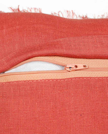 Meher Rust Modern Cushion Covers | Set of 2 | 16 x 16 inches