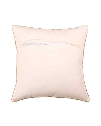 Pushp Design Cotton Satin Cushion Covers | Set of 2 | 16 X 16 Inches