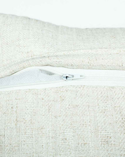 Safaid Ivory Cushion Covers | Set of 2 | 16 x 16 inches
