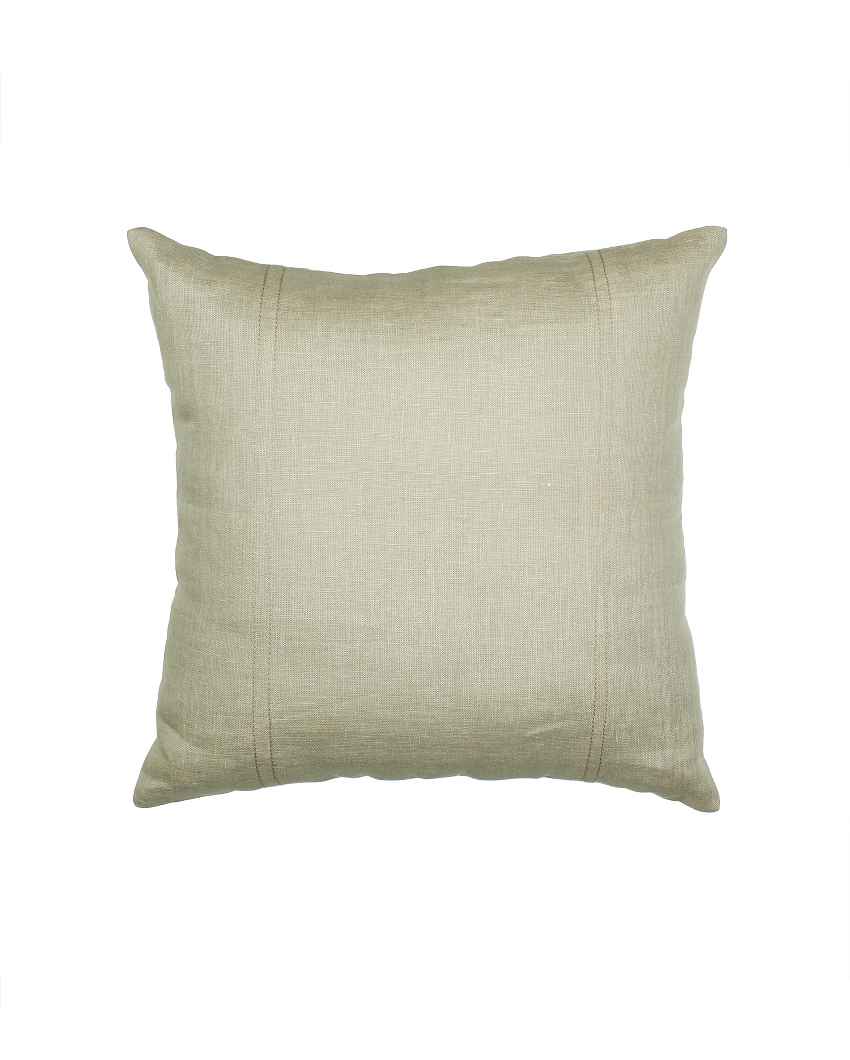 Saanjh Beige Stylish Cushion Covers | Set of 2 | 16 x 16 inches