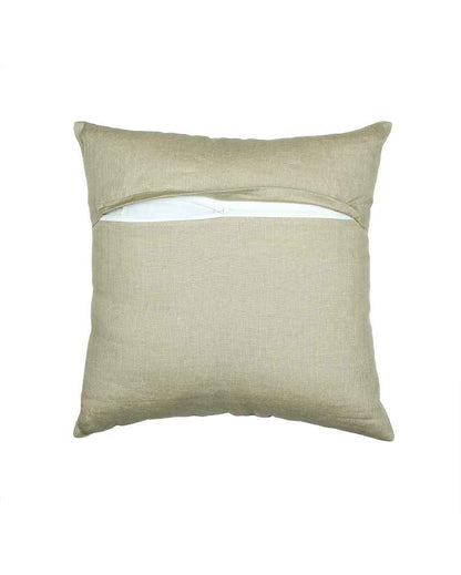 Saanjh Beige Stylish Cushion Covers | Set of 2 | 16 x 16 inches