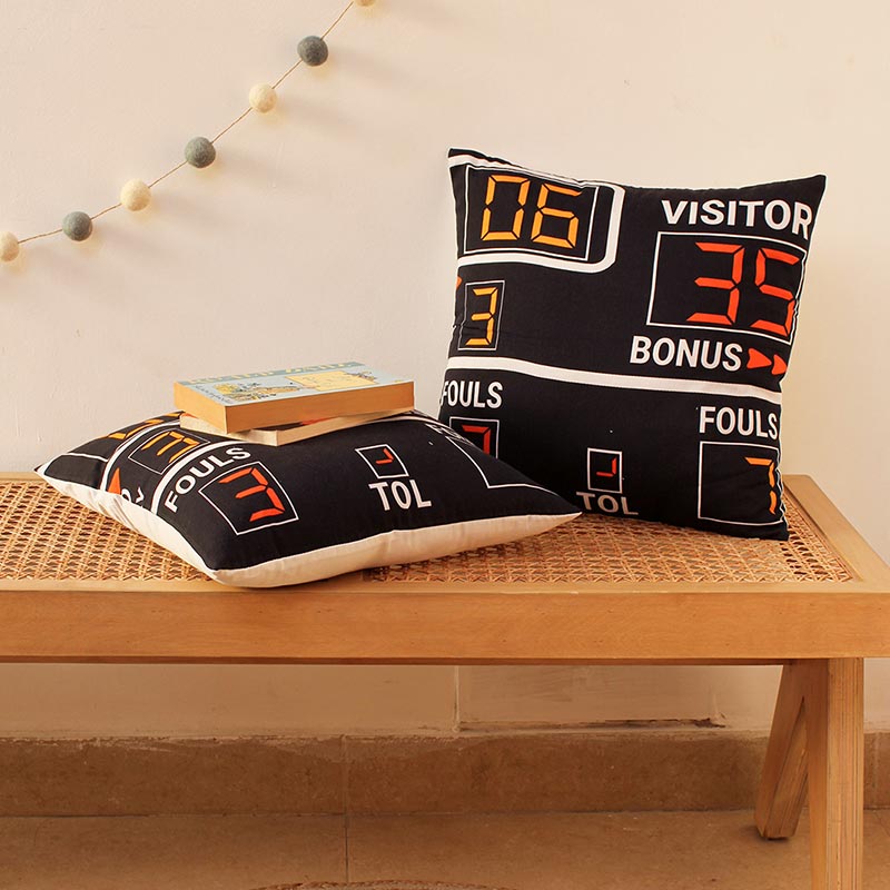 Score Board Puzzle B Cushion Cover | 16 x 16 Inches | Set Of 2 Default Title