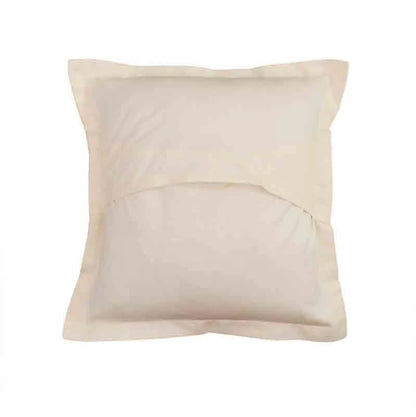 Off White Sesame Cotton Cushion Cover | Set of 2 | 16 x 16 Inches