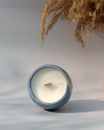 Beautiful Serenity Blue Shade Soy Wax Candle | 2 x 3 inches