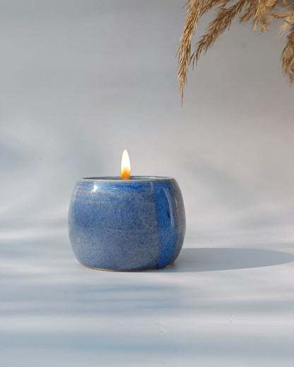 Beautiful Serenity Blue Shade Soy Wax Candle | 2 x 3 inches